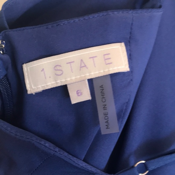 1 State Dark Blue Pants Dress w/Pockets - Picture 4 of 4